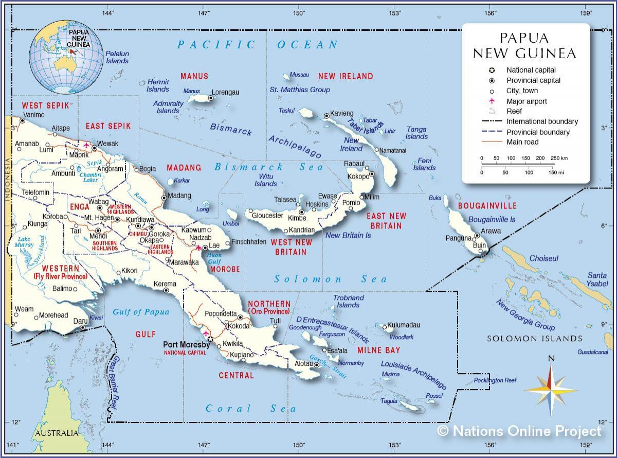 地図tariパプアニューギニア 