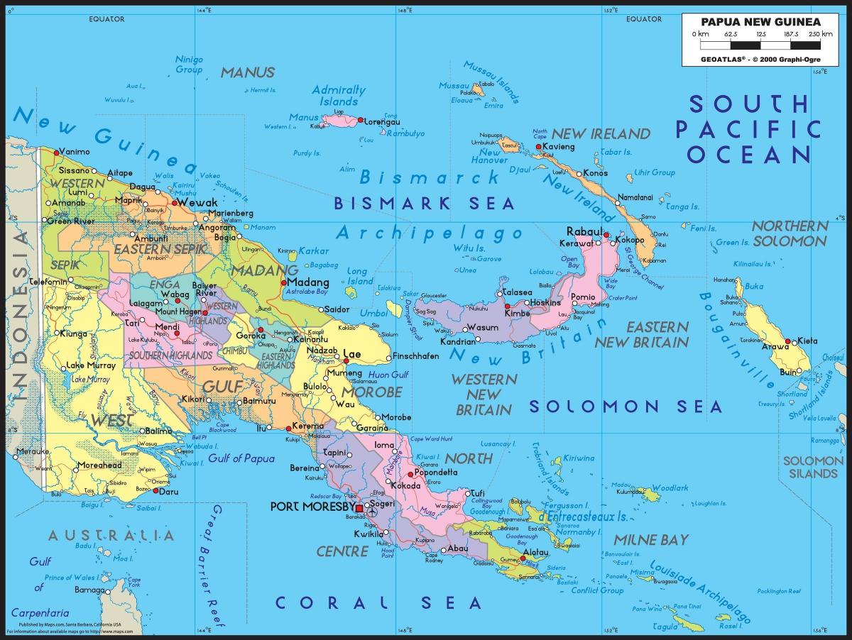 詳細地図パプアニューギニア