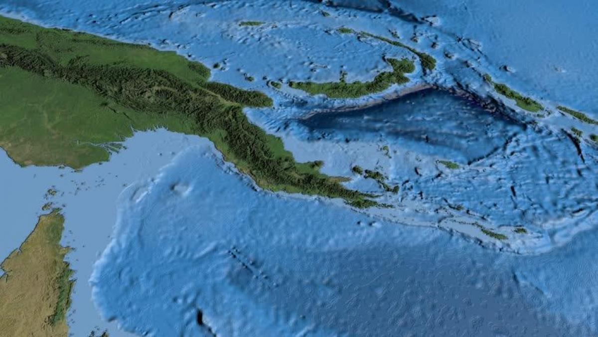 地図の衛星地図パプアニューギニア