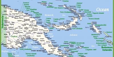 パプアニューギニアでの地図