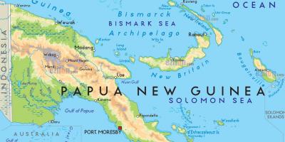 地図の資本市のパプアニューギニア
